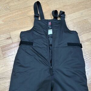 Swiss tech kids snow pants black w adjustable straps sz L 10-12